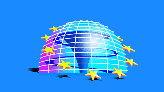 Das Logo zeigt den Schriftzug "Der Politikpodcast" in einer Bildcollage mit der Reichstagskuppel in Berlin.