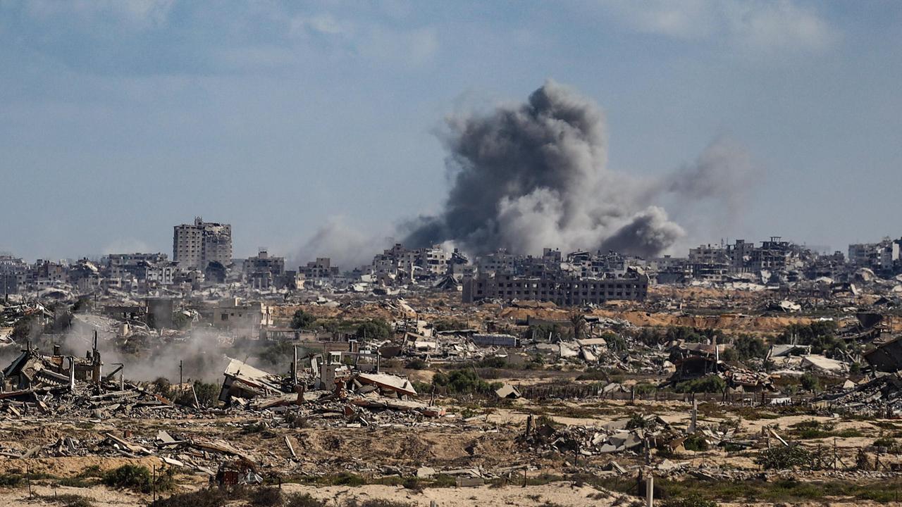 Rauch über Gaza-Stadt nach einem israelischen Angriff.