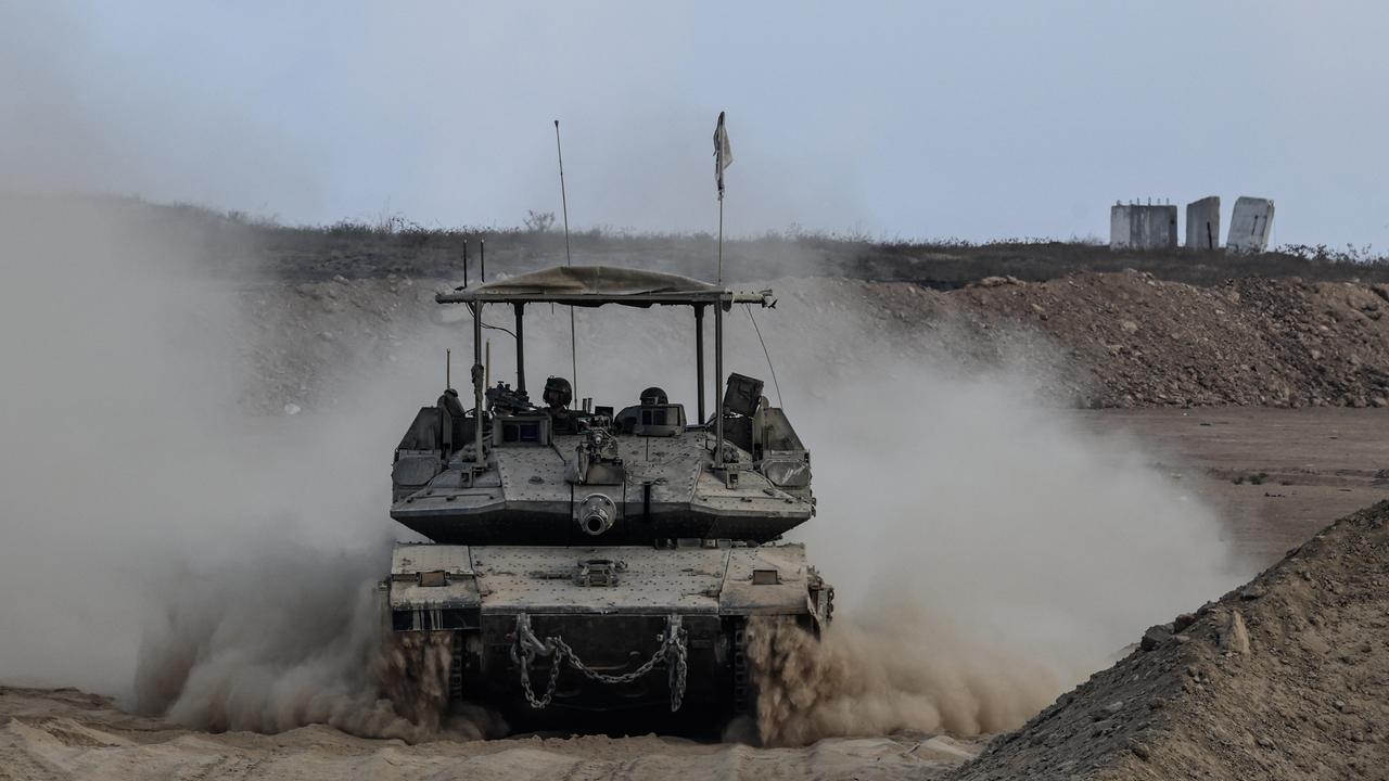 Ein Panzer des israelischen Militärs im Gazastreifen 