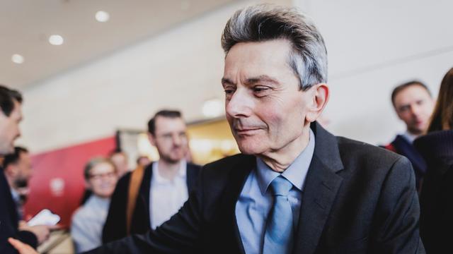 Rolf Muetzenich, ehemaliger SPD Fraktionsvorsitzender, aufgenommen nach der Fraktionssitzung der SPD in Berlin, 26.02.2025.