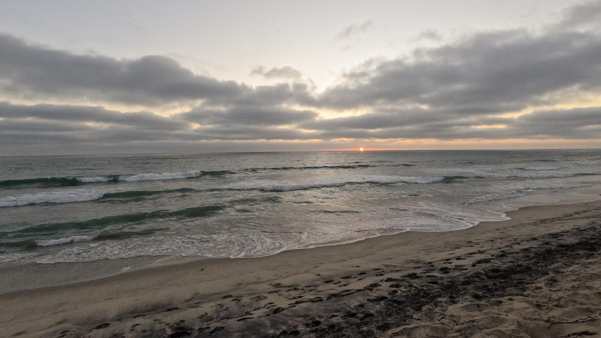 Sonnenuntergang am Strand von Solana in Südkalifornien